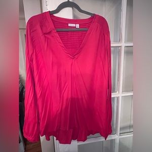 Perfect red, v-neck blouse